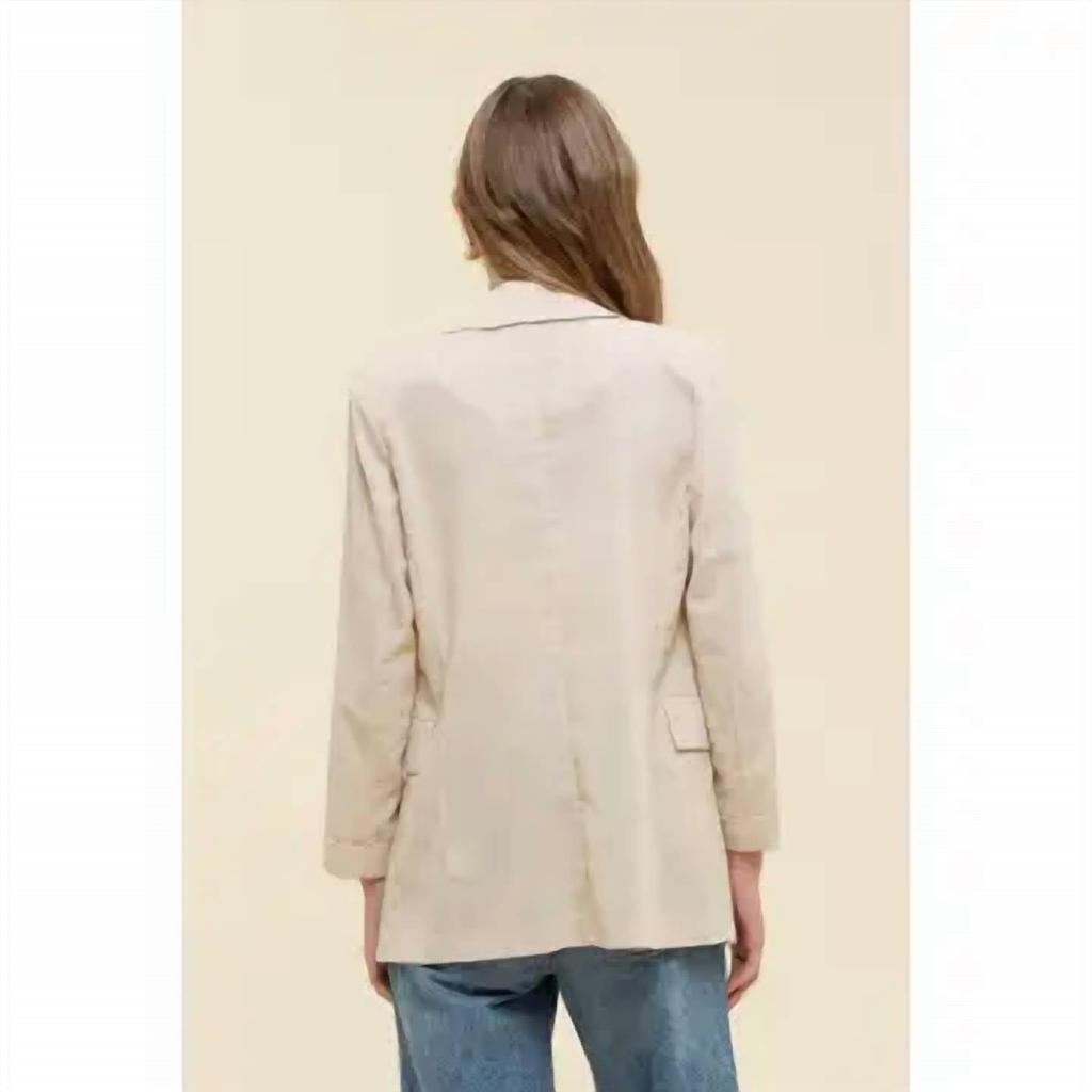 The Workshop The Workshop - 3/4 Cuff Sleeve Collared Blazer