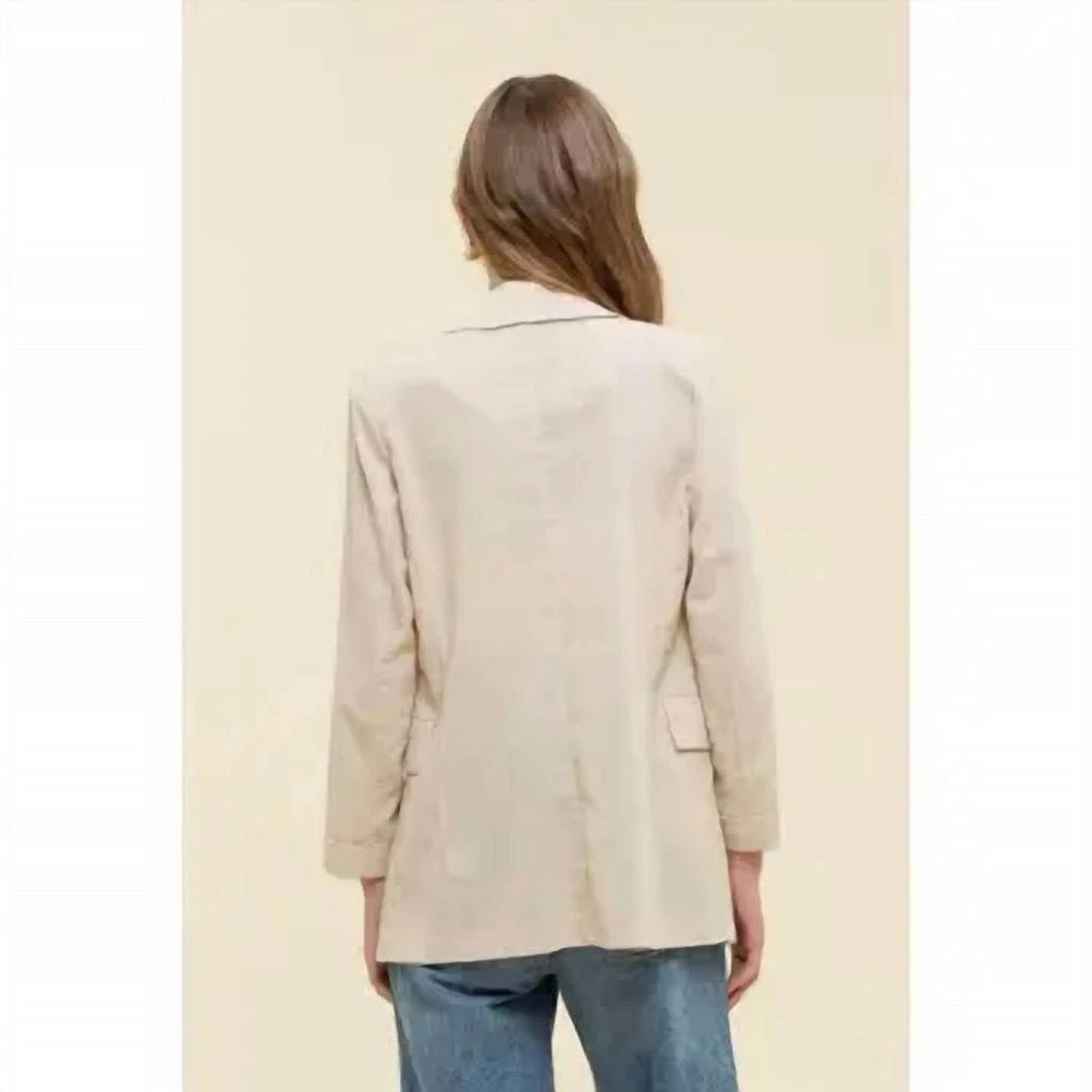 The Workshop The Workshop - 3/4 Cuff Sleeve Collared Blazer 2