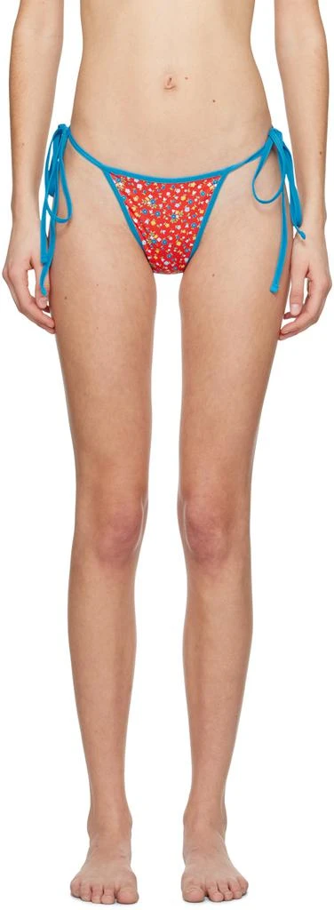 Frankies Bikinis Red & Blue Hazel Bikini Bottoms 1