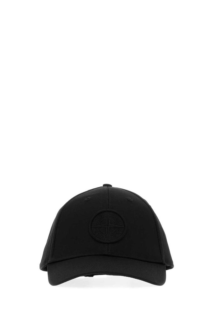 Stone Island Black Cotton Baseball Cap