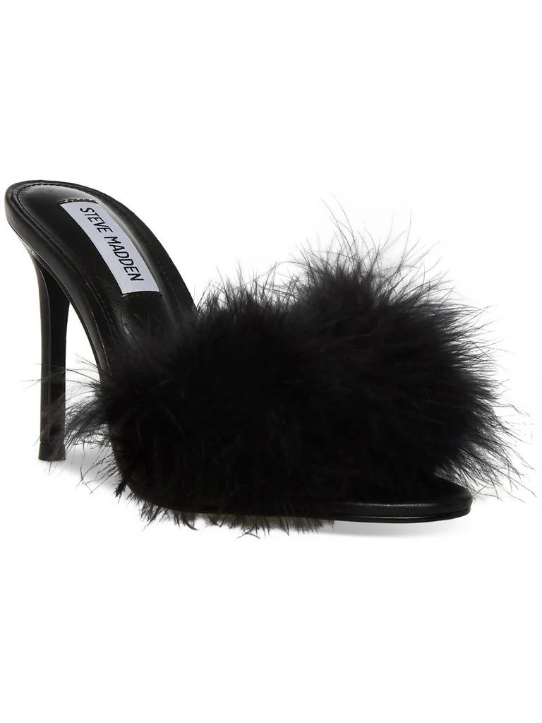 Steve Madden Spin Womens Feathers Slip On Heels 1
