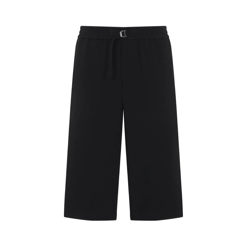 AMI AMI Paris Logo Plaque Belted Shorts 1