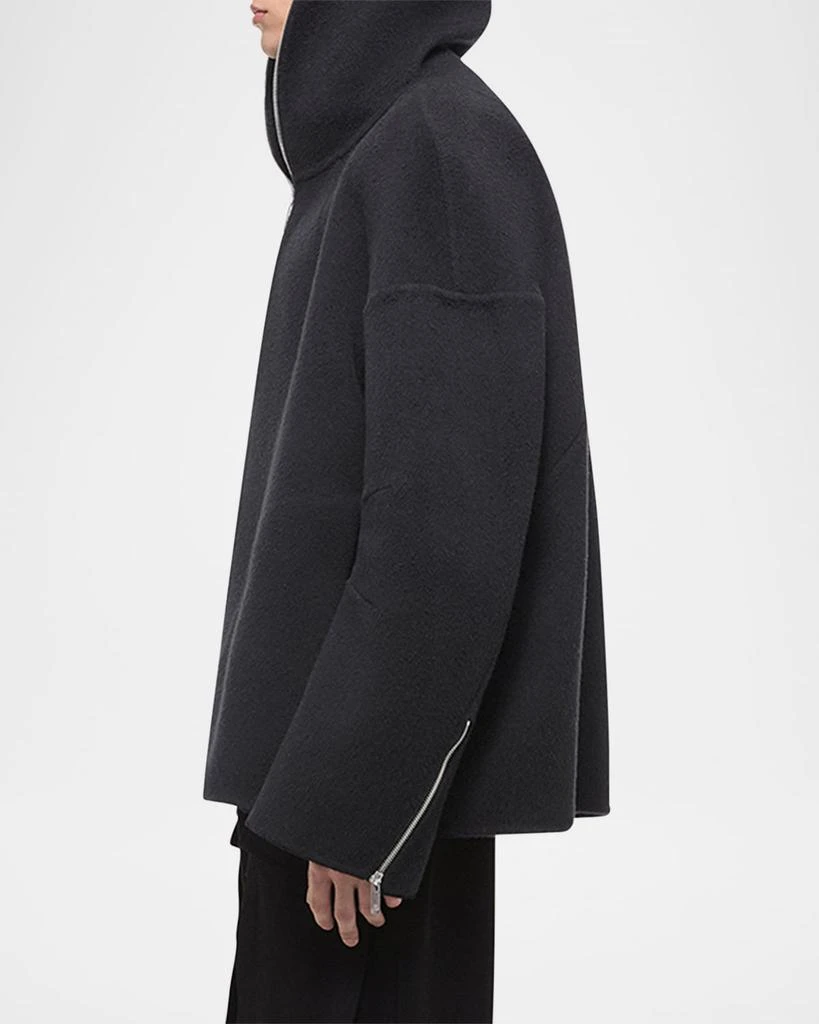 Helmut Lang Men's Cocoon Zip-Up Wool Overshirt 6
