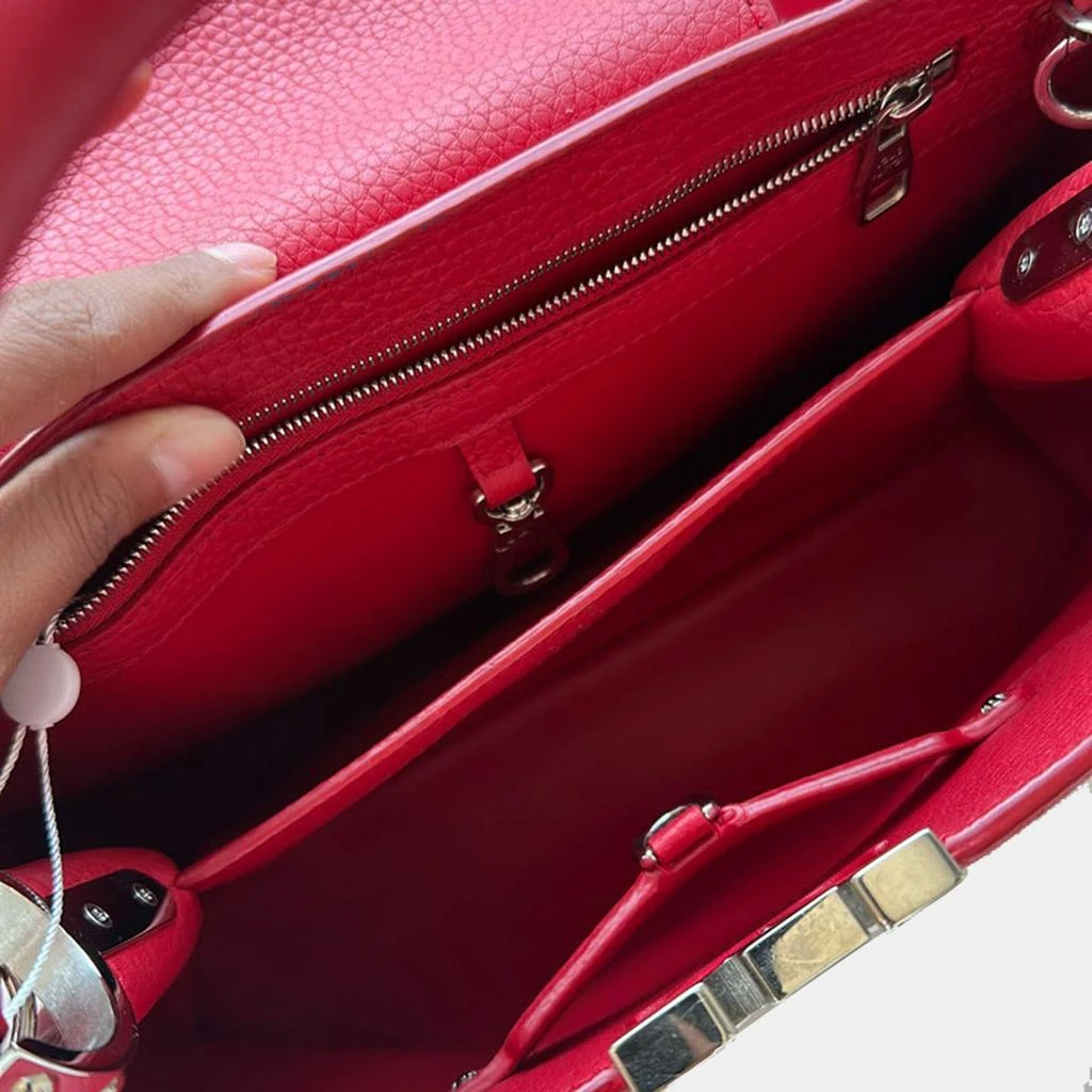 Louis Vuitton Louis Vuitton Red leather Capucine PM satchel bag 2