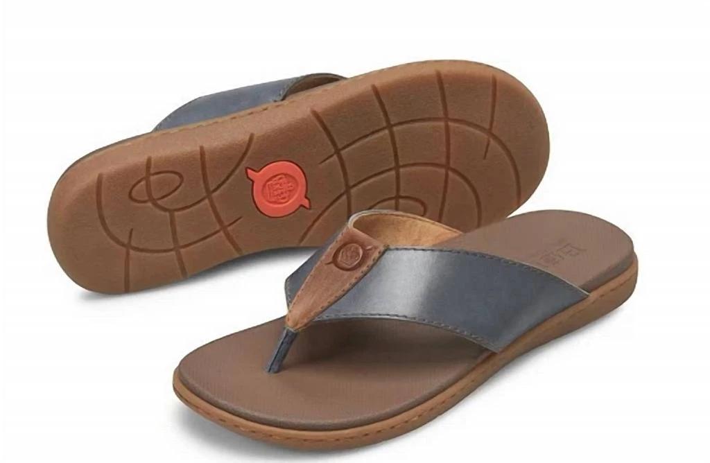 Born Men
s Gavin Leather Sandals In Navy