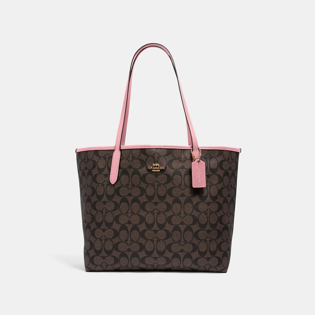 Coach Coach Outlet City Tote In Signature Canvas 5