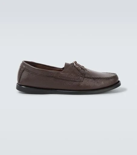 Saman Amel City Moc leather boat shoes 1