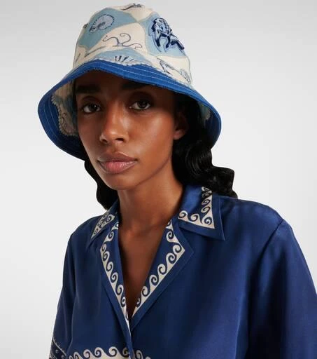 ALÉMAIS Pia linen bucket hat 2