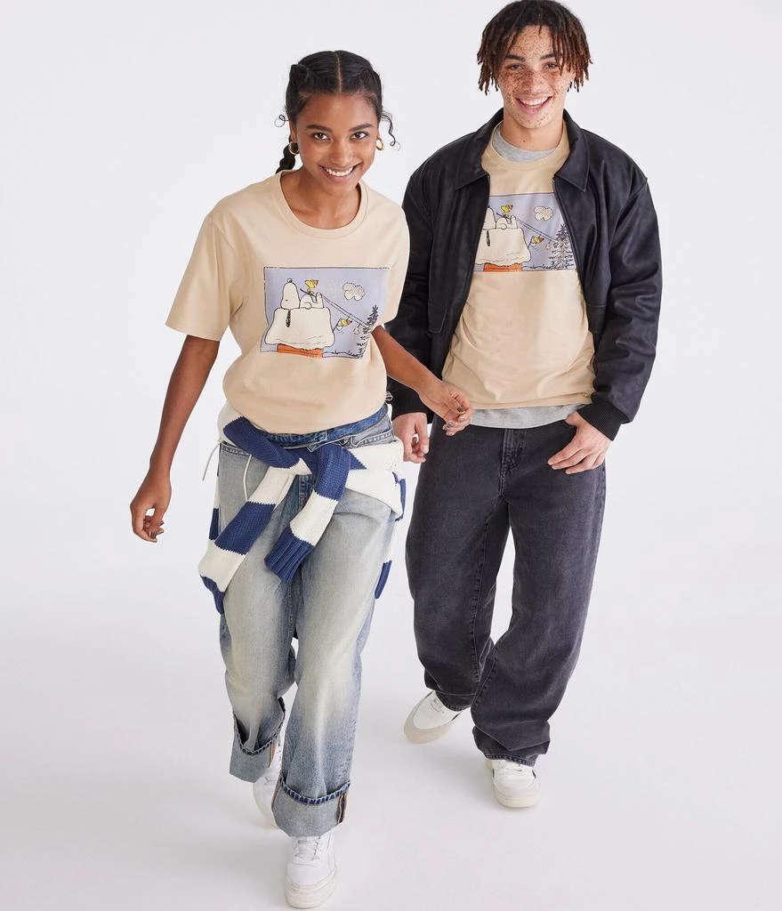 Aeropostale Peanuts | Aéropostale Snoopy Ski Lift Relaxed Graphic Tee 2