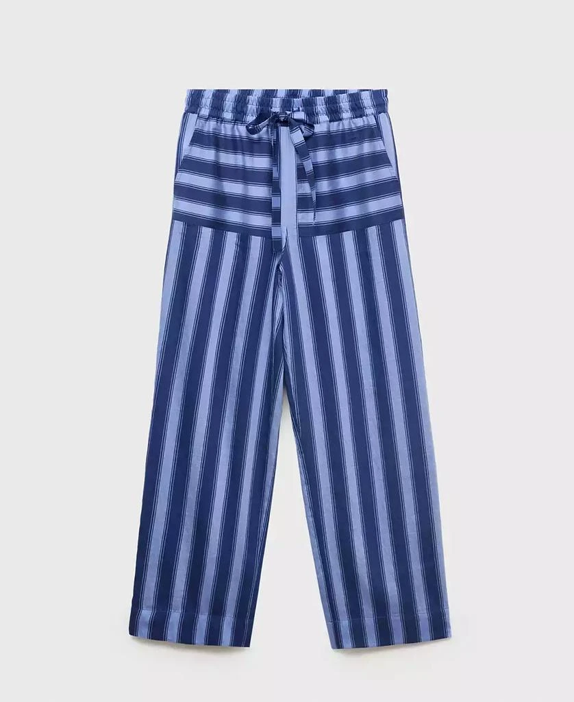 Mango Women's Two-Tone Striped Lyocell Woven Pants 6