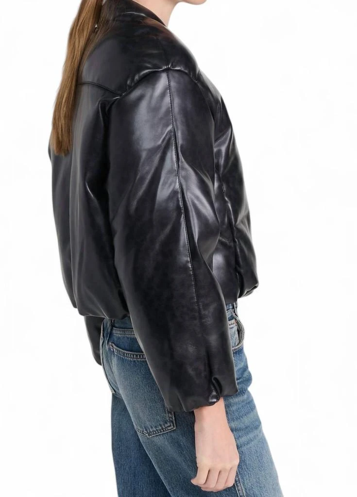 Apparis Apparis - Faux Leather Gigi Padded Cropped Bomber Jacket 3