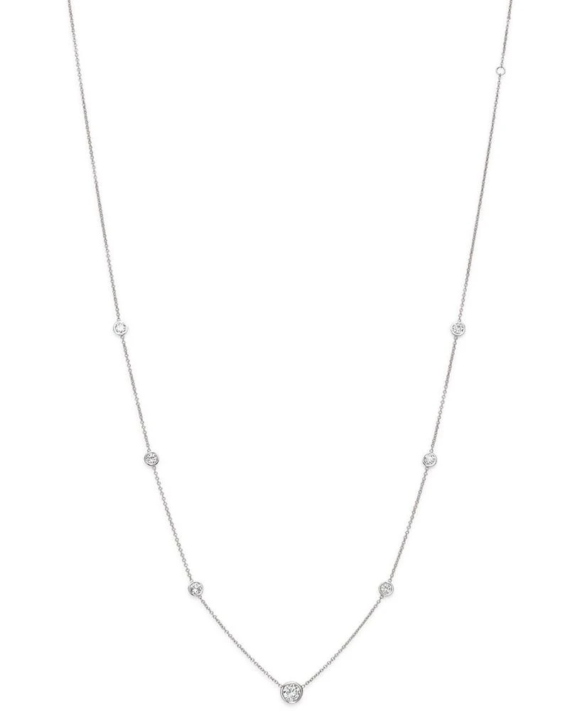 Bloomingdale's Diamond Station Necklace in 18K White Gold, 1.0 tcw 1