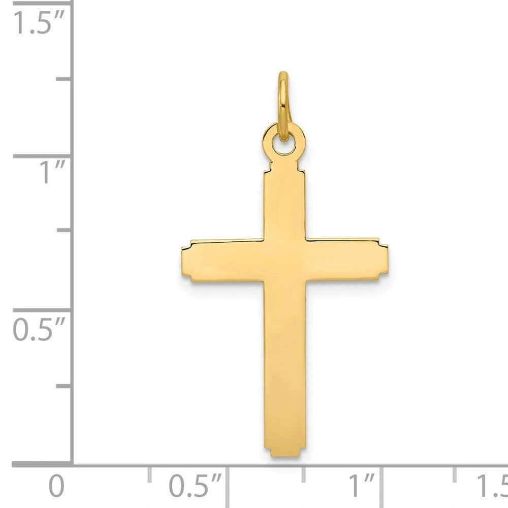 Diamond2Deal 14k Yellow Gold Polished Cross Pendant 4