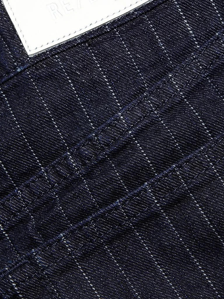 Re/Done Pinstripe Denim Tennis Wrap Skirt 7