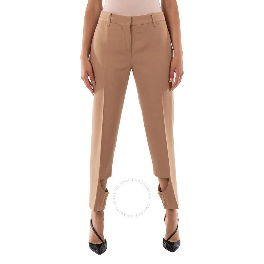 Burberry Ladies Dark Biscuit Cut Out Detail Trousers 1