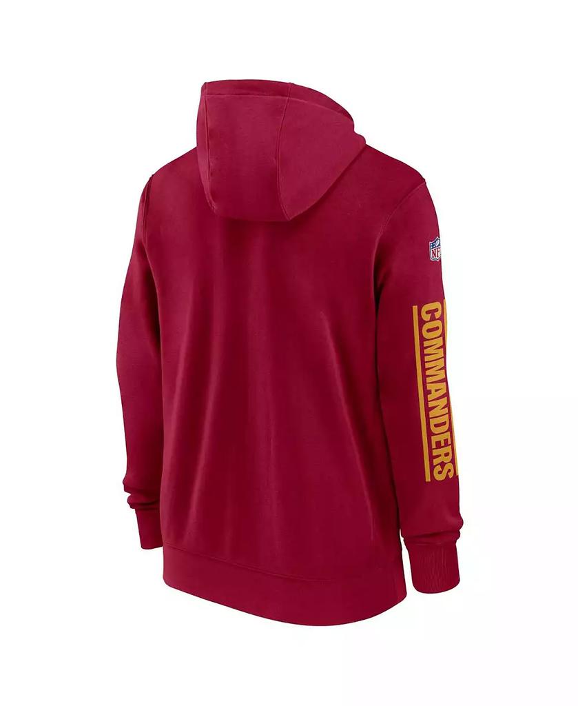 NIKE Men's Burgundy Washington Commanders 2024 Sideline Club Full-Zip Hoodie