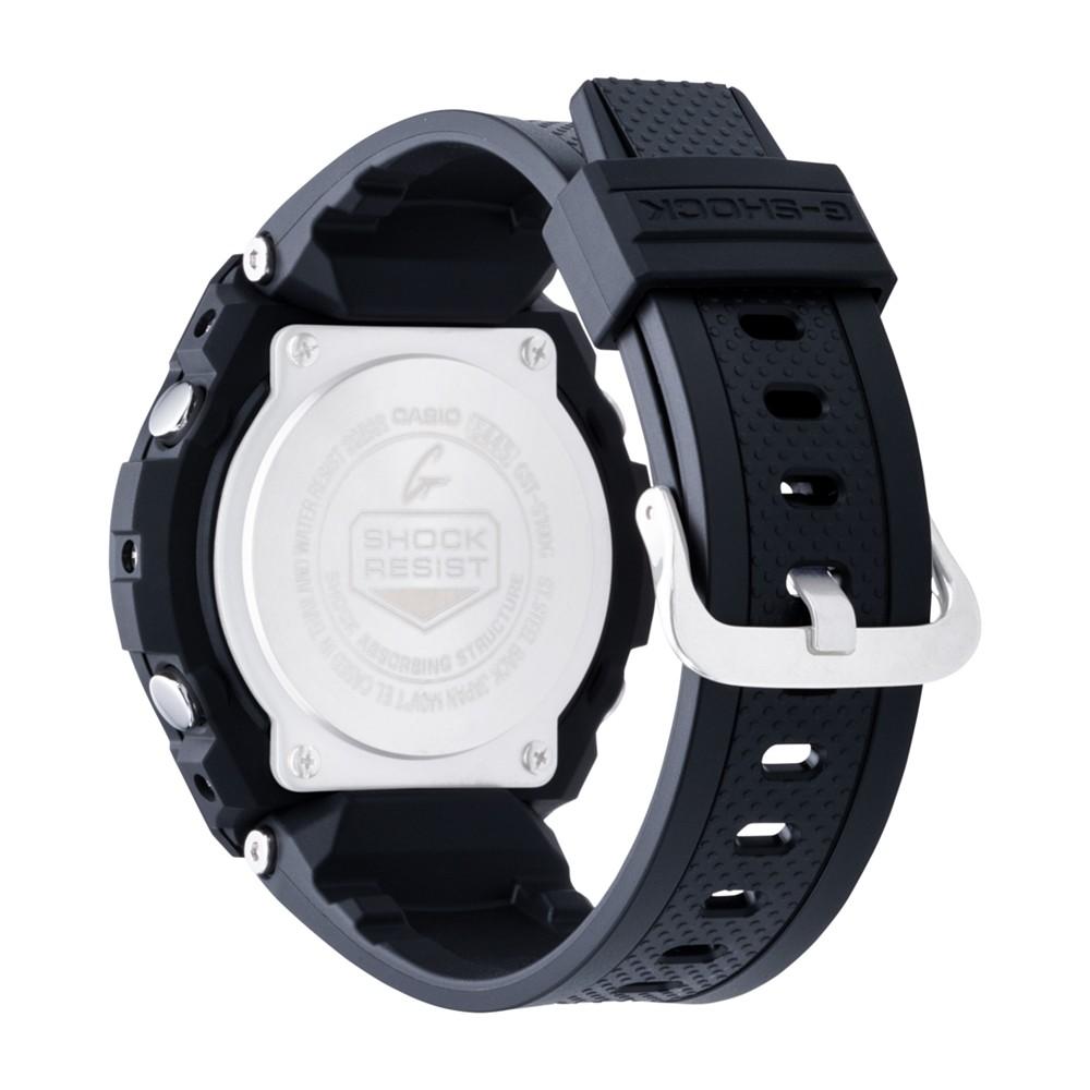 G-Shock Men's Analog-Digital Black IP with Black Resin Strap G-Steel Watch 51x53mm GSTS100G-1B