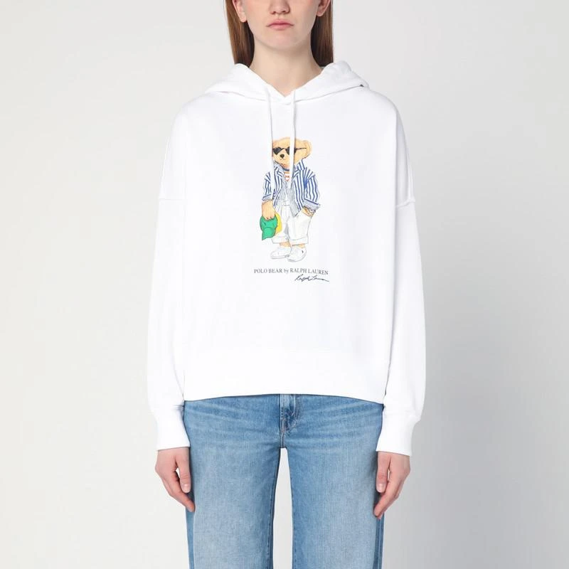 Ralph Lauren White Polo Bear hoodie 1