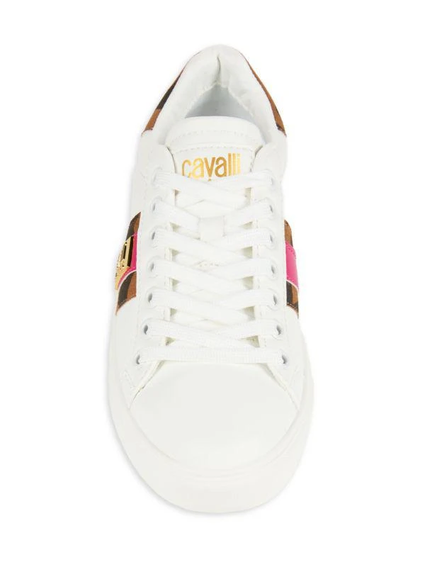 cavalli CLASS Logo Pattern Low Top Sneakers 5