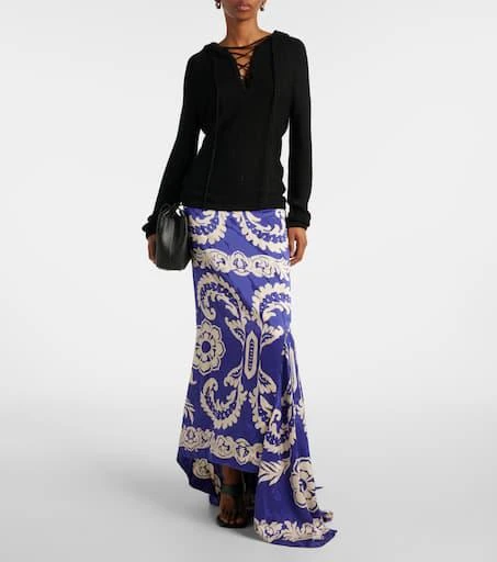 ETRO Hooded silk-blend sweater 2