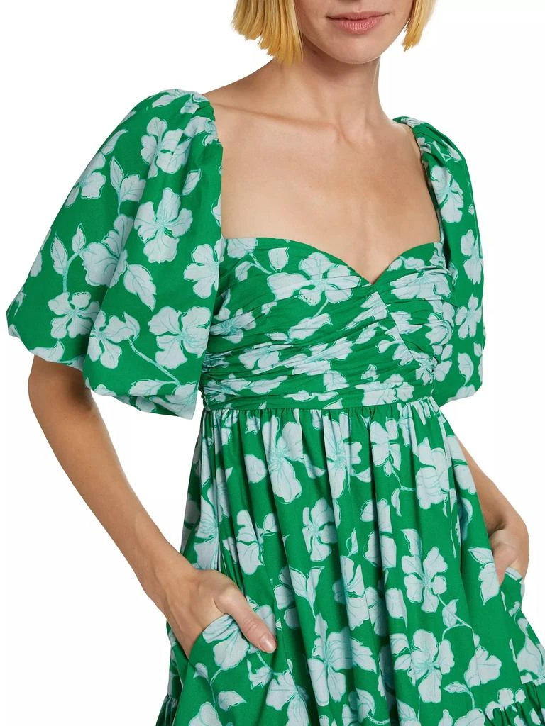 AMUR Martine Floral Puff-Sleeve Minidress 6