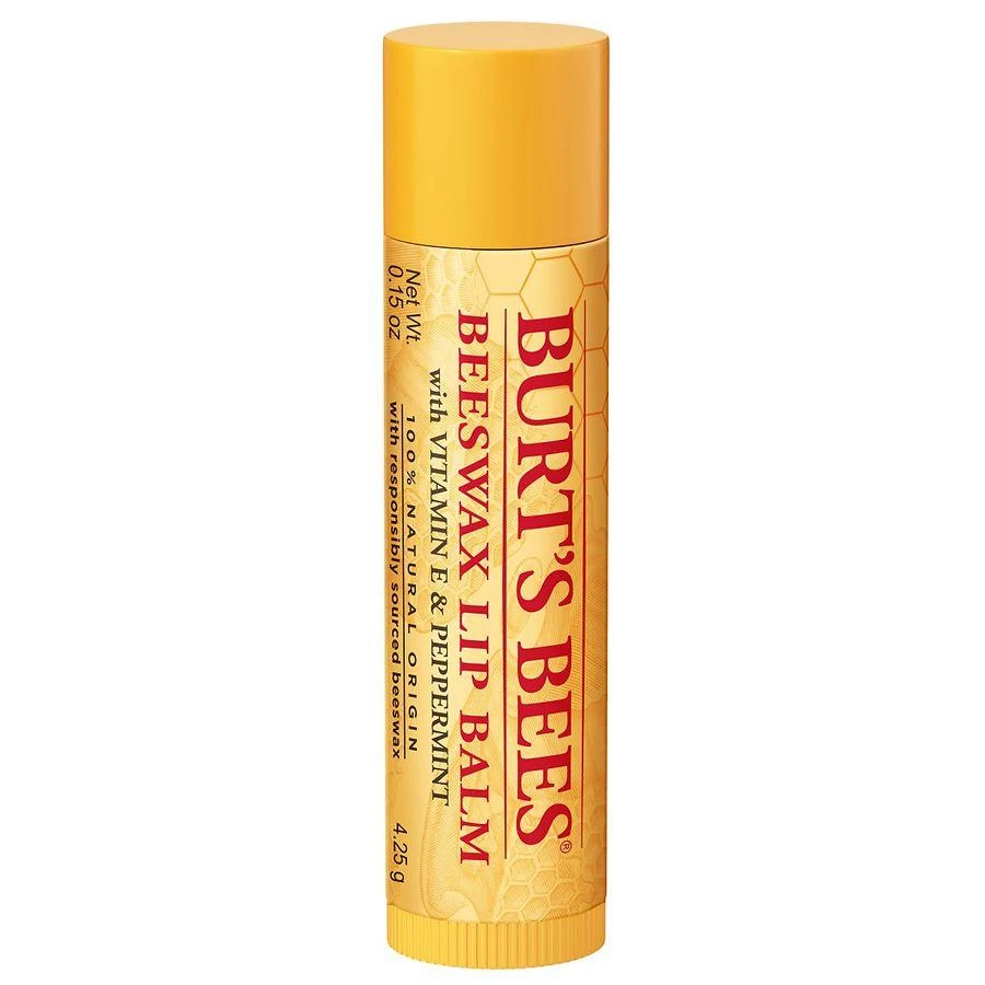 Burt's Bees Lip Balm, Natural Origin Lip Care Peppermint, Beeswax 5