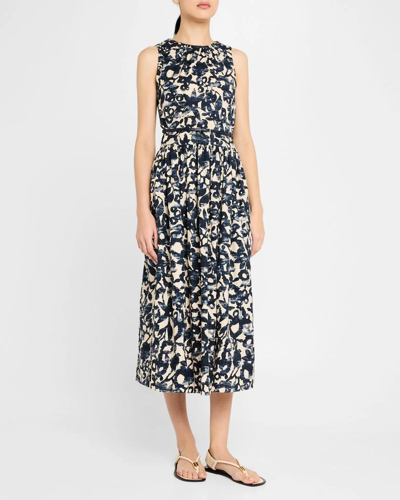 Max Mara Marlena Belted Drop Waist Midi Dress 2