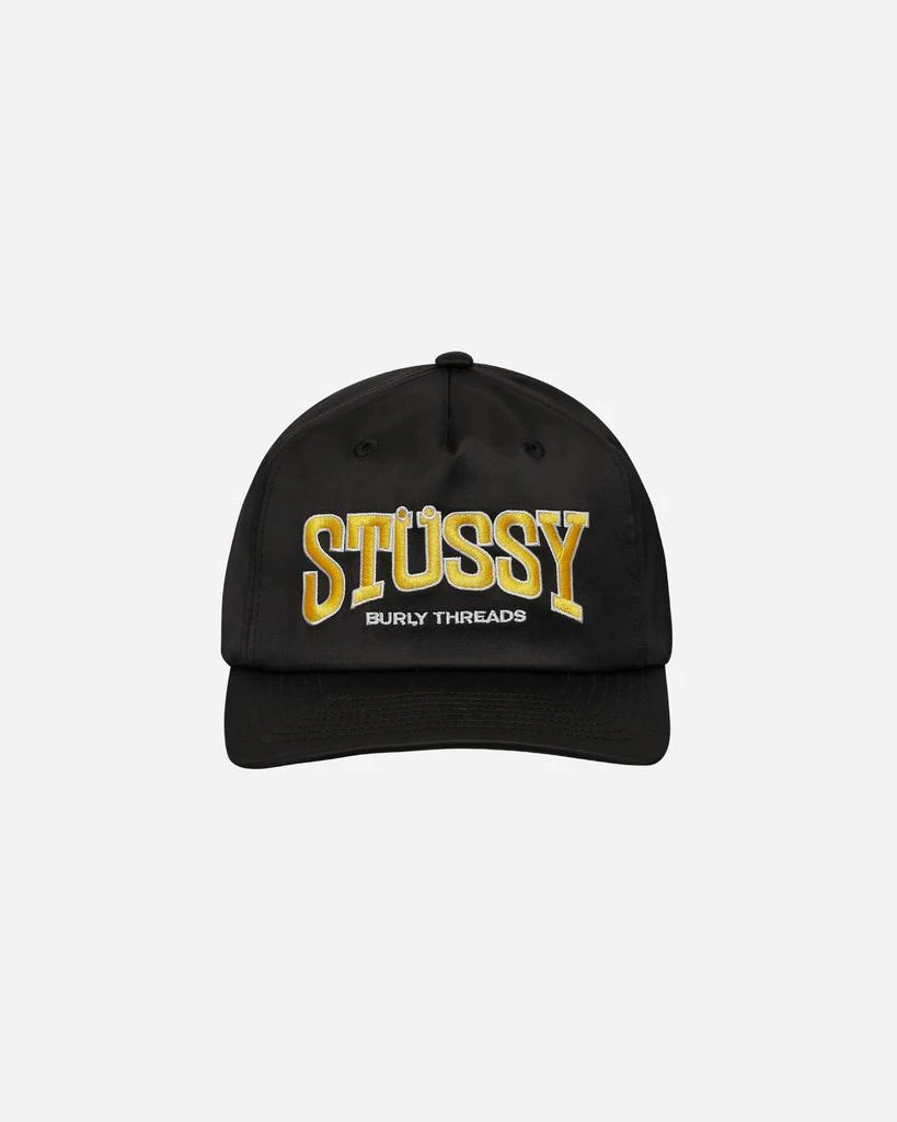 STUSSY Burly Threads Snapback Cap Black 2