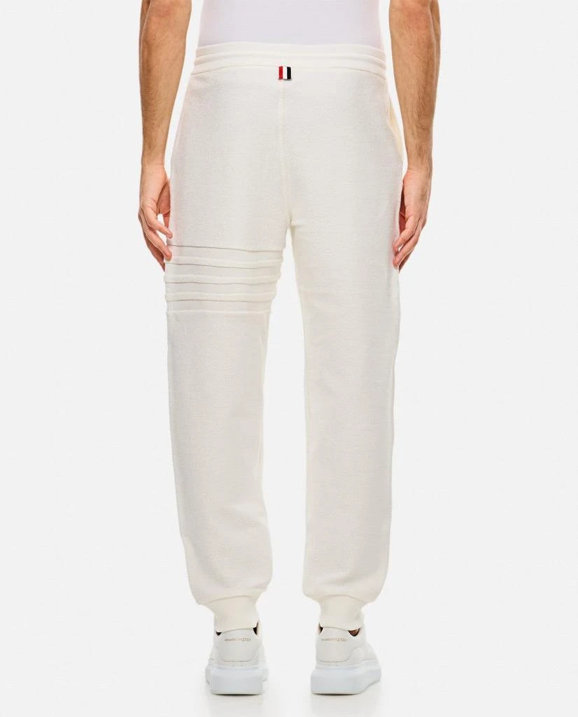 Thom Browne White Sweatpants With Embossed Seams 3