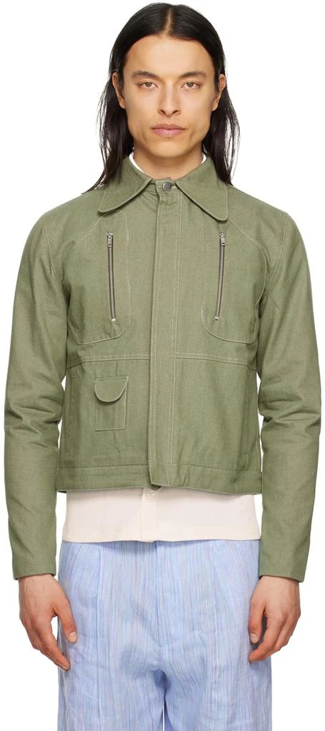 Carlota Barrera Khaki Biker Jacket 1
