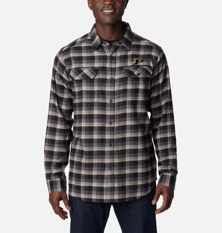 Columbia Columbia Men
s Collegiate Flare Gun  Flannel Long Sleeve Shirt - Purdue- 1