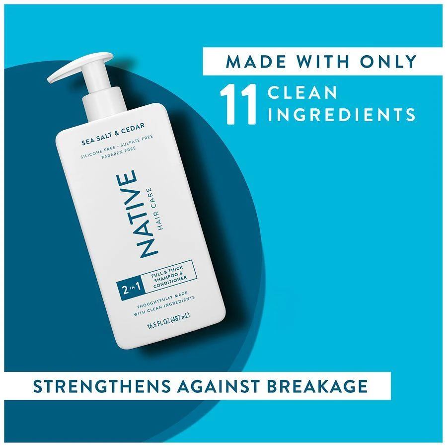 Native Full & Thick 2-in-1 Shampoo and Conditioner Sea Salt & Cedar 7