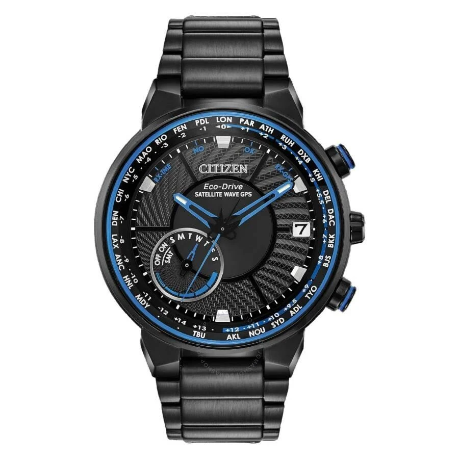 Citizen Satellite Wave Perpetual World Time Black Dial Men's Watch CC3038-51E 1