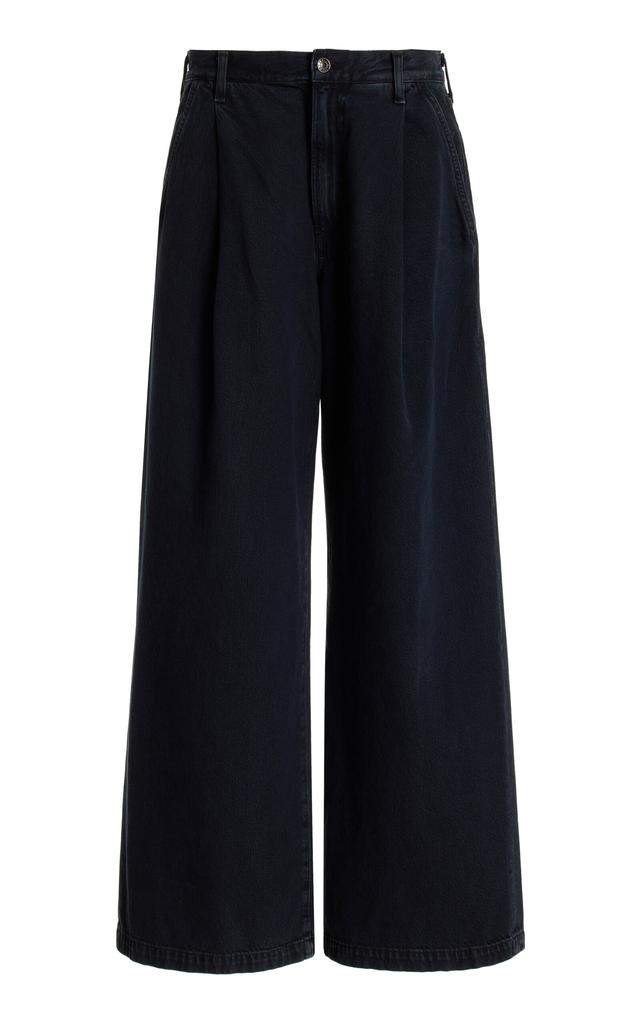 Agolde Agolde - Ellis Mid-Rise Wide-Leg Jeans - Black - 25 - Moda Operandi