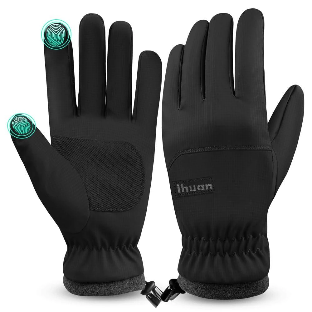 ihuan ihuan Winter Waterproof Ski Gloves Men Women, Snow Warm Cycling Cold Weather, Driving Biking Running 1