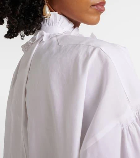 Valentino Ruffled cotton, linen, and silk minidress 6