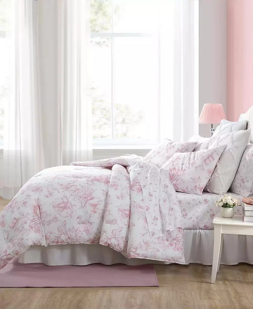 Laura Ashley Delphine Cotton Reversible 3 Piece Comforter Set 5