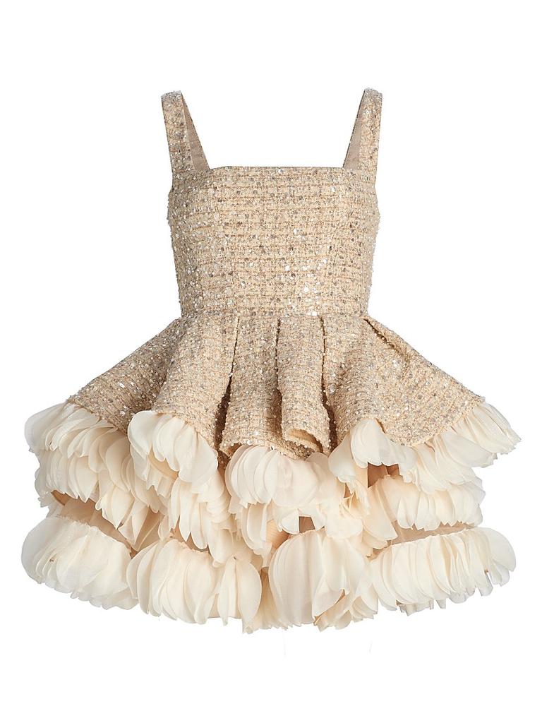 BRONX AND BANCO Catalina Sequined Ruffle Minidress
