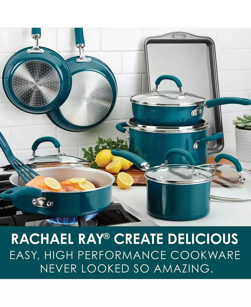 Rachael Ray Create Delicious Aluminum Nonstick Cookware Set, 13 Piece 6