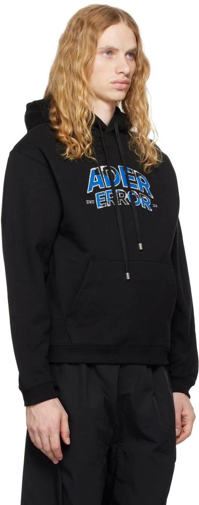 ADER error Black Distressed Logo Hoodie 2