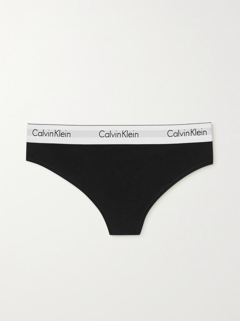 Calvin Klein Modern Cotton 弹力棉质混纺平纹布三角裤