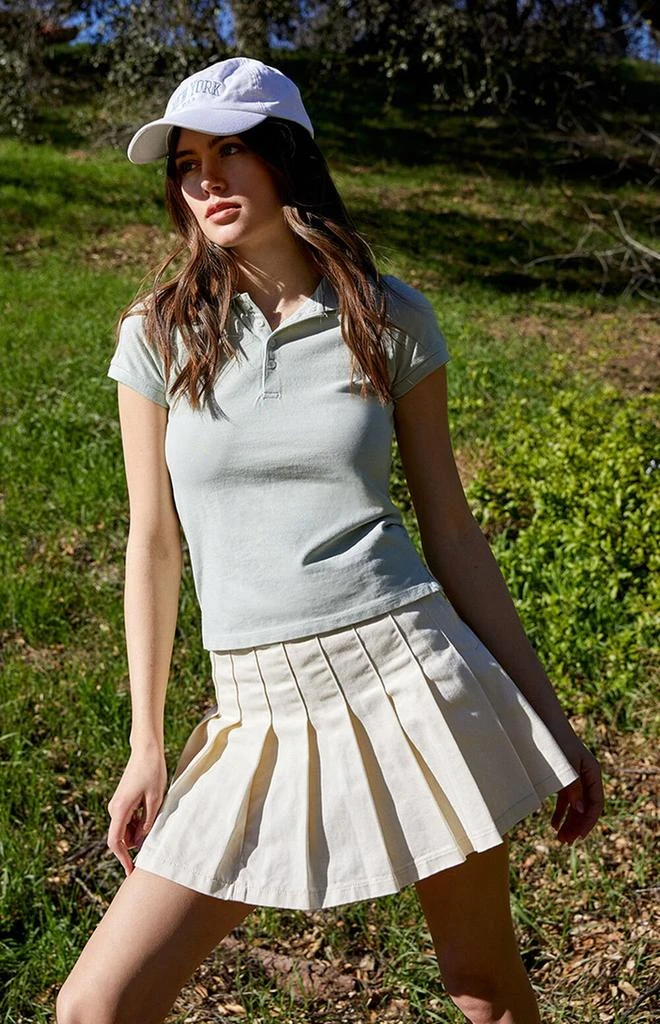 John Galt Green Short Sleeve Polo Top 1
