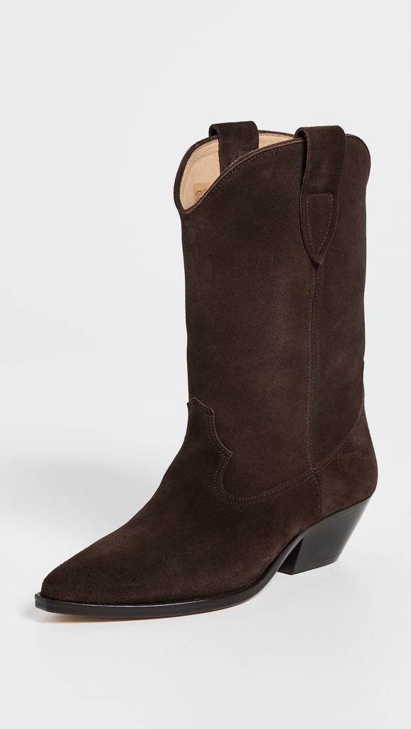 Isabel Marant staeni Brown Ankle Boots With Beveled Toe And