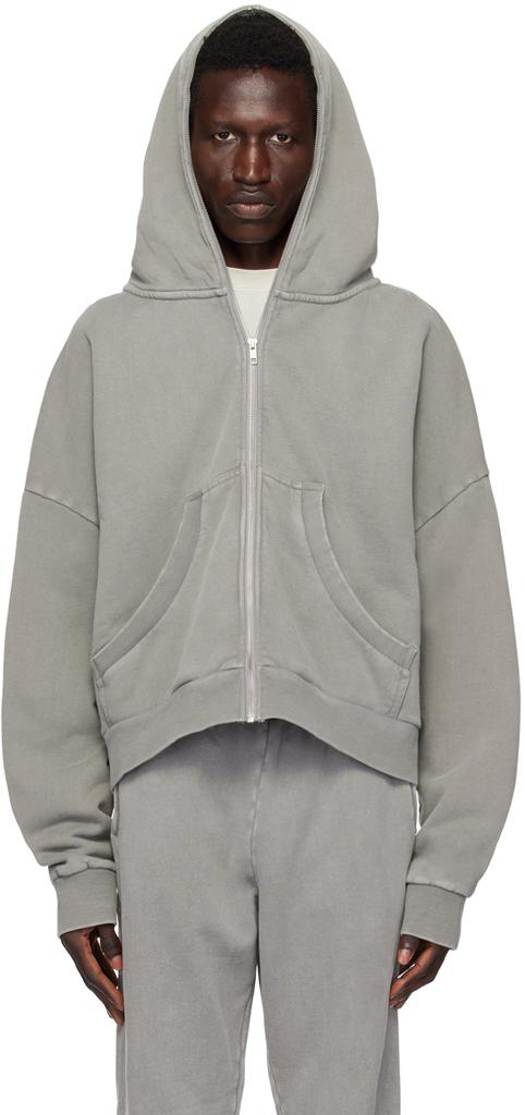 Entire Studios Gray Eternal Zip Hoodie - Hoodies - BeyondStyle