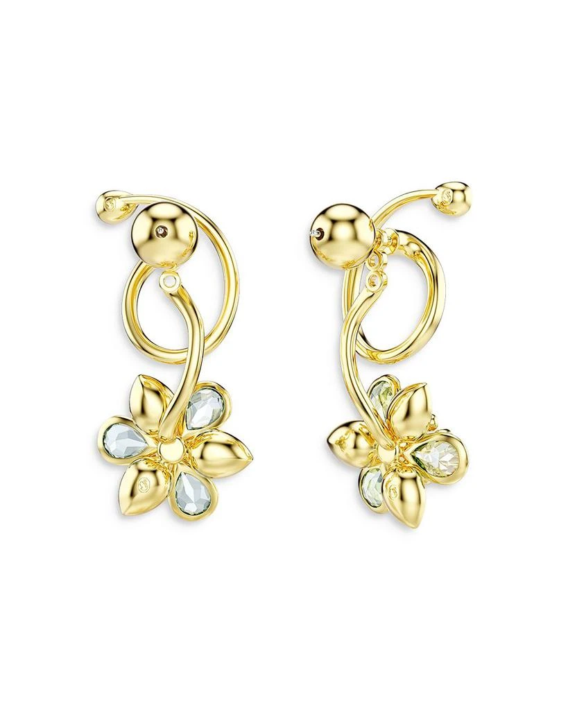 Swarovski Idyllia Crystal Flower Asymmetrical Drop Earrings 4