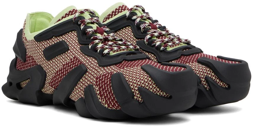 Bottega Veneta Burgundy & Yellow Flex Sneakers 4