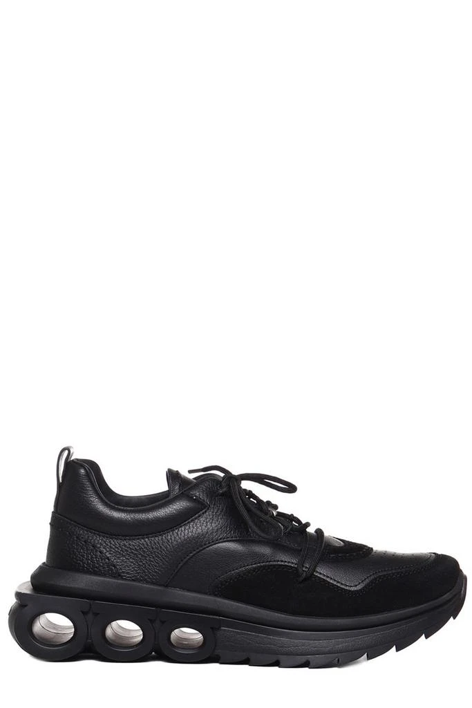 Salvatore Ferragamo Ferragamo Gancini-Plaque Lace-Up Sneakers 1