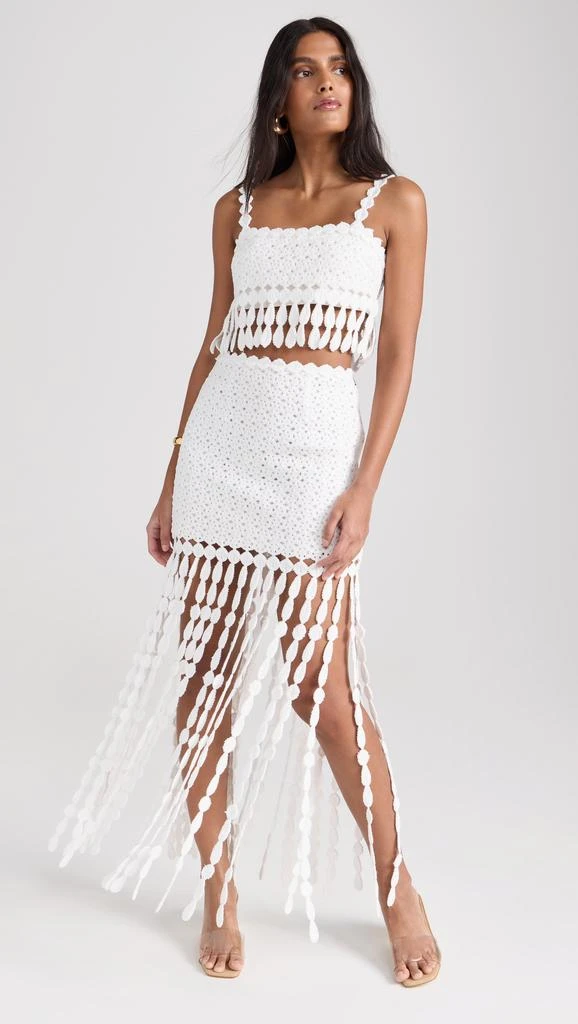 SAYLOR Elie Fringe Midi Skirt Set 4