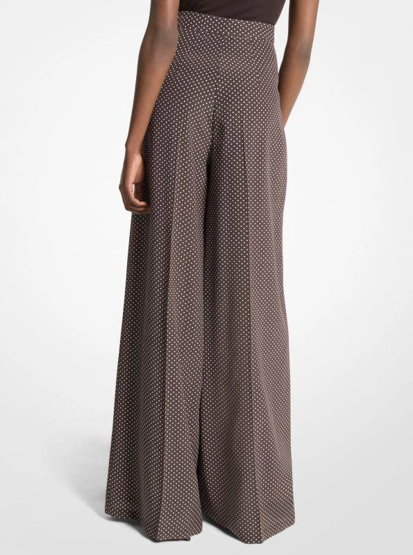 Michael Kors Polka Dot Silk Crepe de Chine Wide-Leg Pants 2