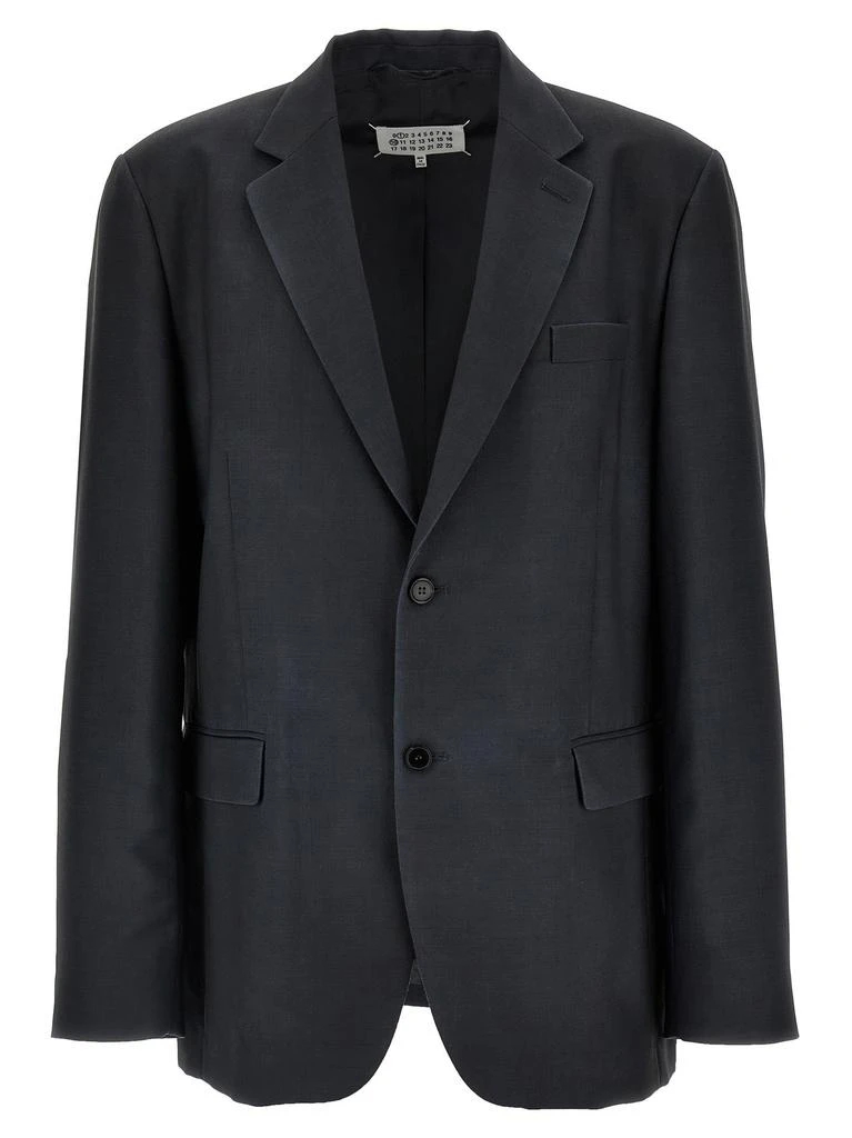 MAISON MARGIELA Maison Margiela Single-Breasted Straight Hem Blazer from Cettire